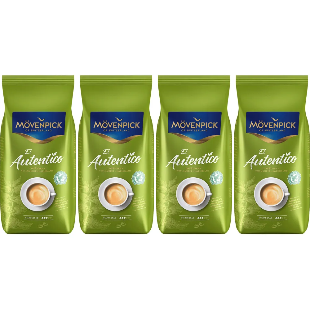 Mövenpick El Autentico - chicchi di caffè - 4 x 1 kg