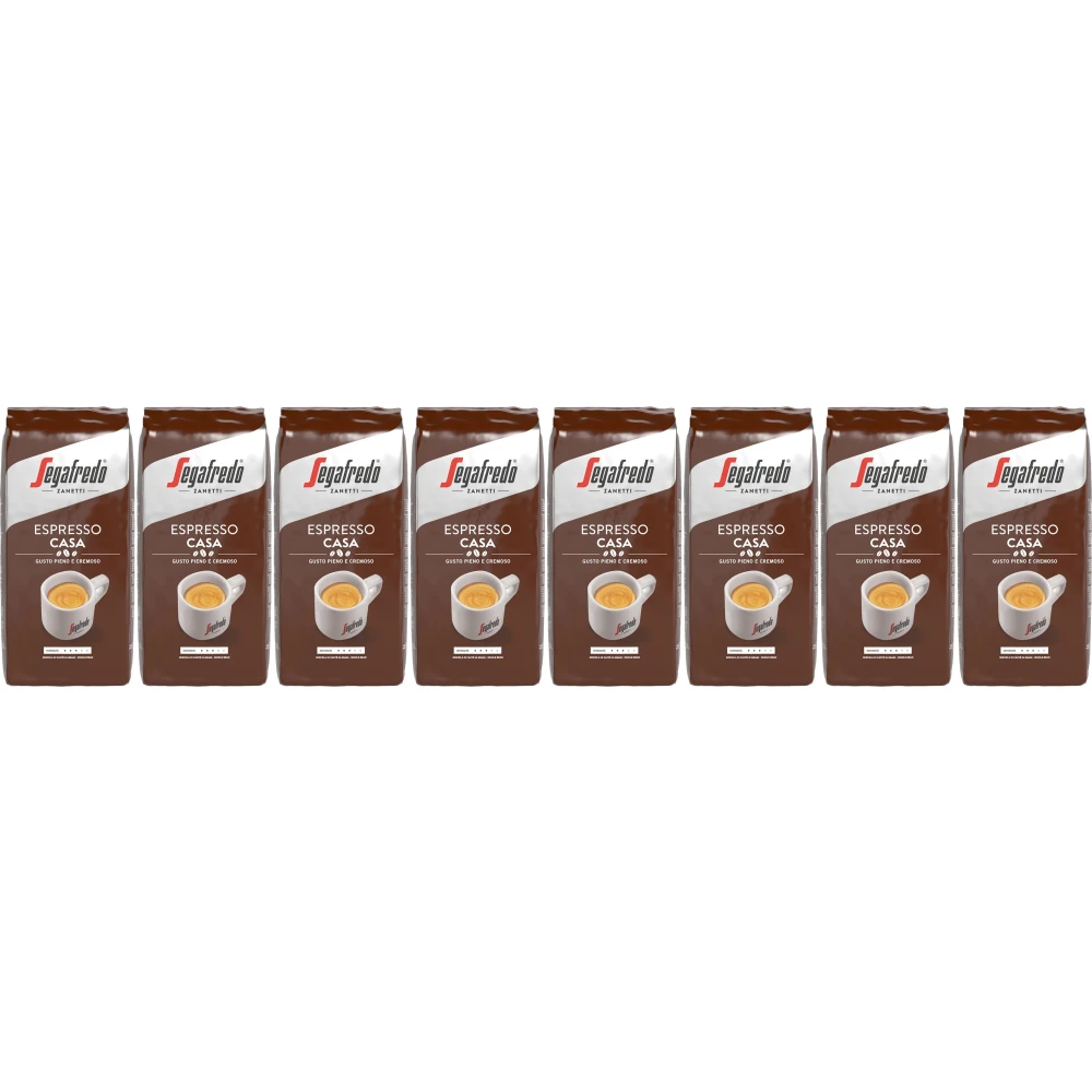 Segafredo Espresso Casa - chicchi di caffè - 8 x 1 kg