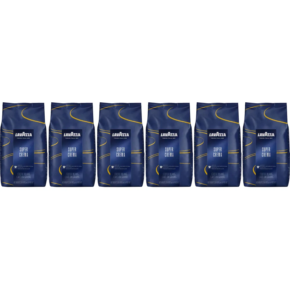Lavazza Super Crema Espresso - Chicchi di caffè - 6 x 1 kg
