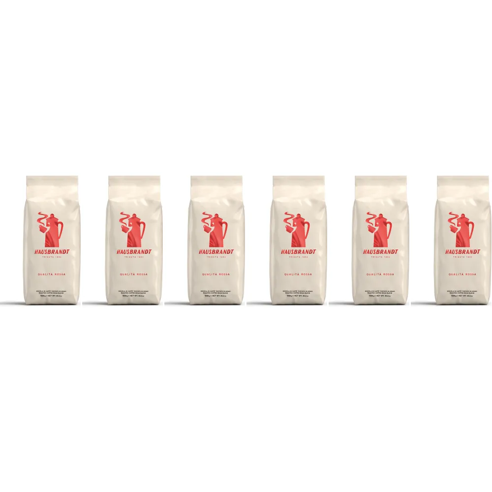 Caffè Hausbrandt Qualità Rossa - chicchi di caffè - 6 x 1 kg