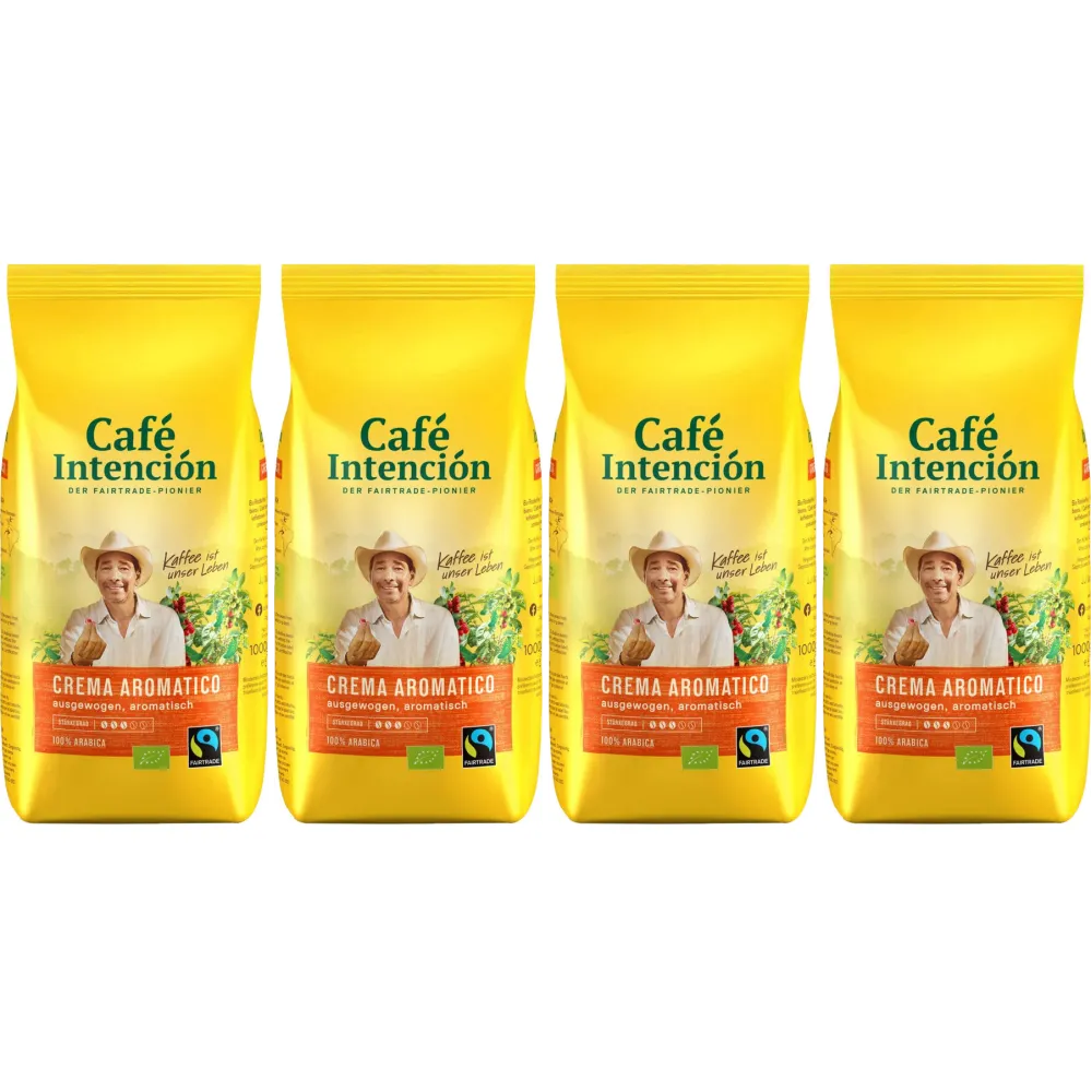 Café Intención Crema Aromatico - chicchi di caffè - 4 x 1 kg
