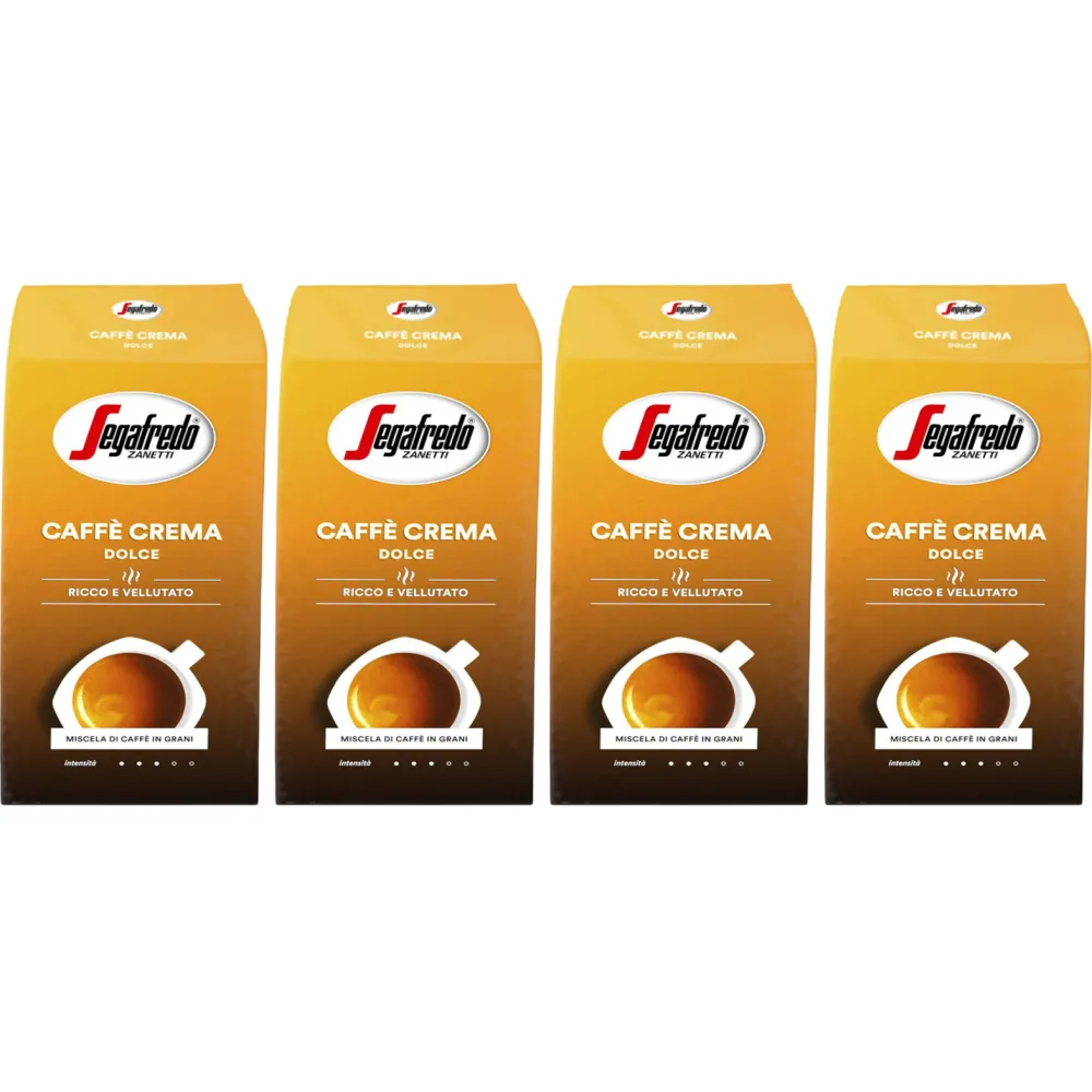 Segafredo Caffè Crema Dolce - Chicchi di caffè - 4 x 1 kg