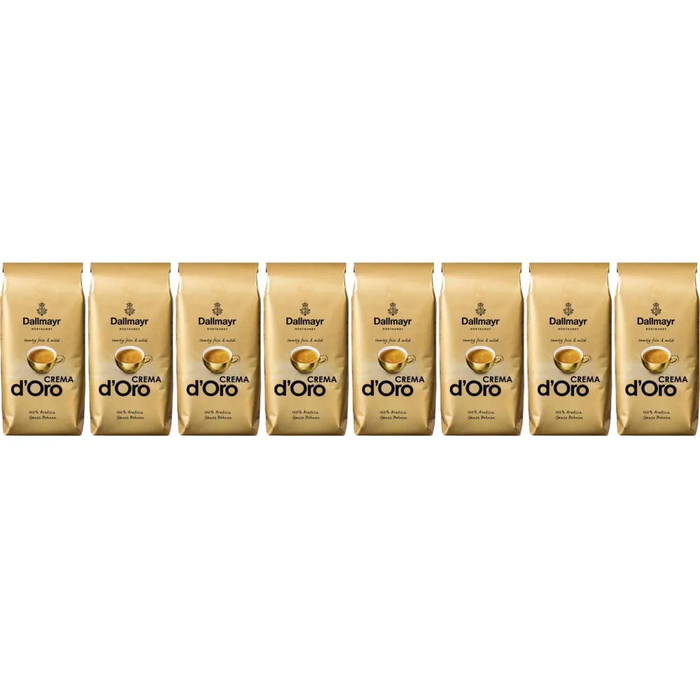 Dallmayr Crema d'Oro mild & fine - chicchi di caffè - 8 x 1 kg
