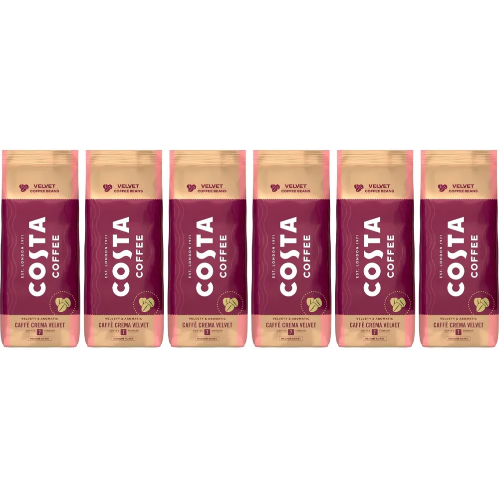 Costa Coffee Caffè Crema Velvet - chicchi di caffè - 6 x 1 kg