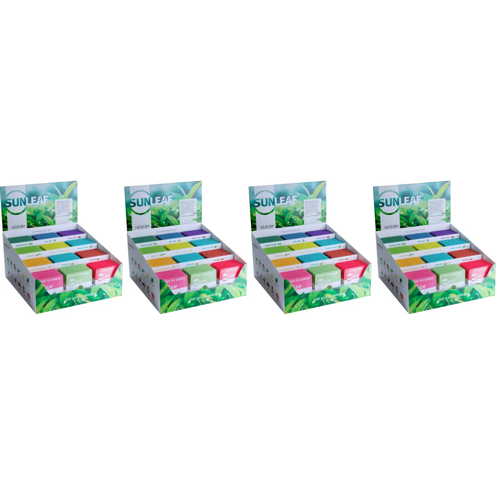Espositore assortito - Sunleaf - 4 x 12 x 10 bustine di tè