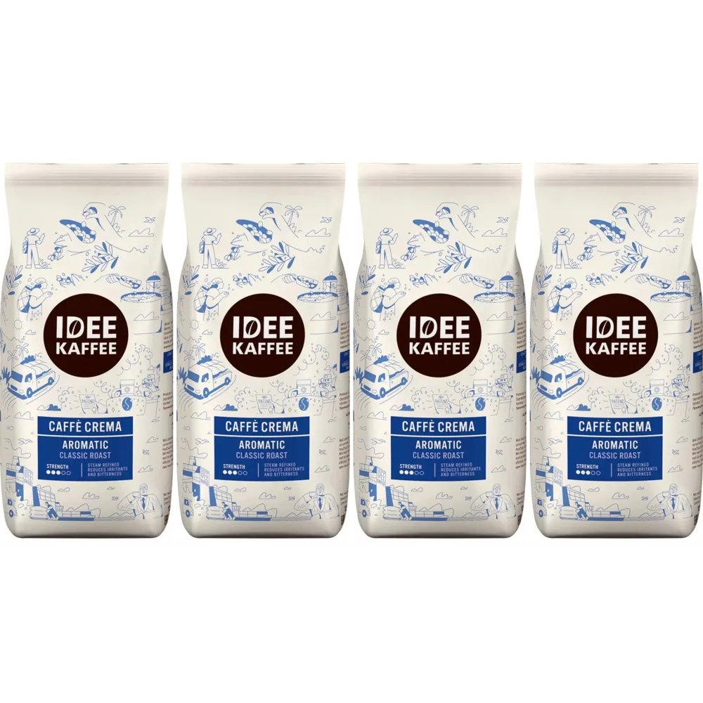 Idee Kaffee Caffè Crema Aromatic - chicchi di caffè - 4 x 1 kg