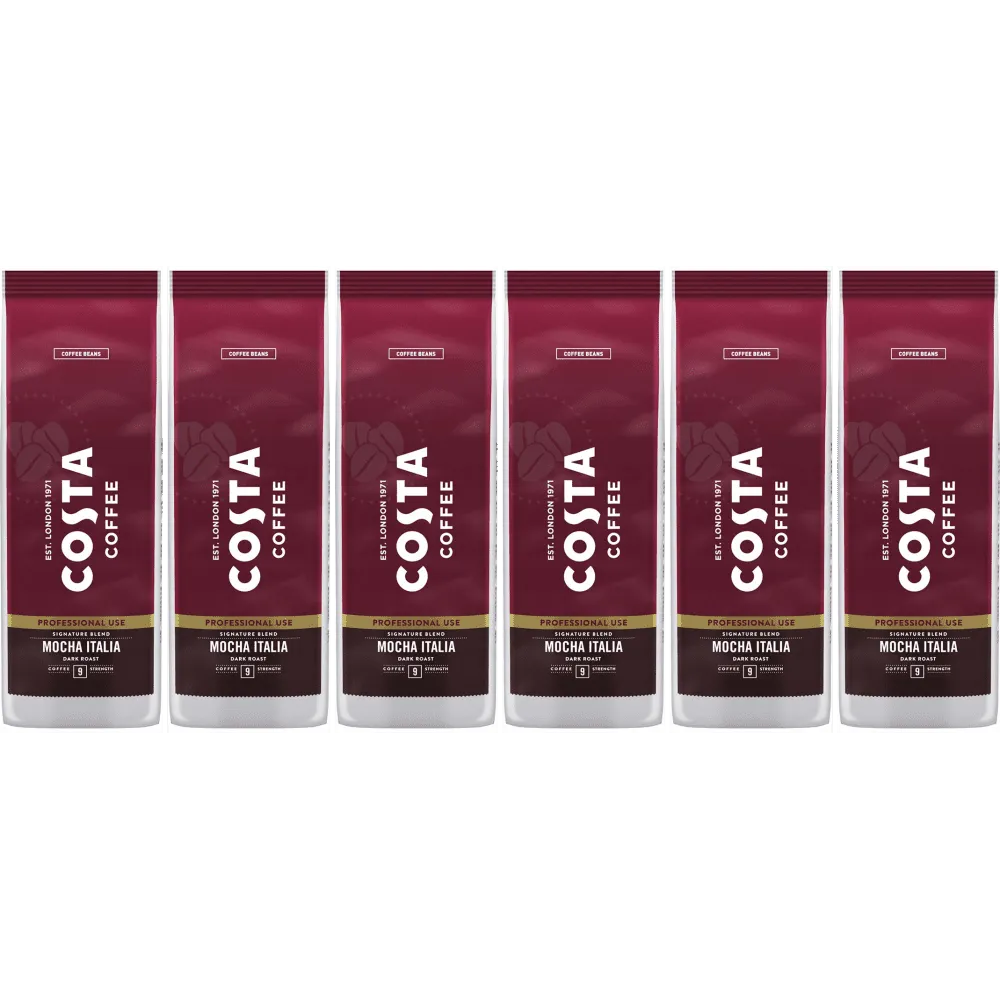 Costa Coffee Professional Mocha Italia Dark Roast - chicchi di caffè - 6 x 1 kg