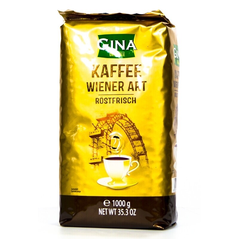 Gina Wiener Kaffee - chicchi di caffè - 6 x 1 chilo