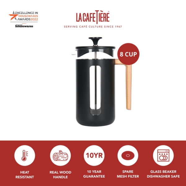 La Cafetière - Pisa Caffettiera Nera - 8 tazze
