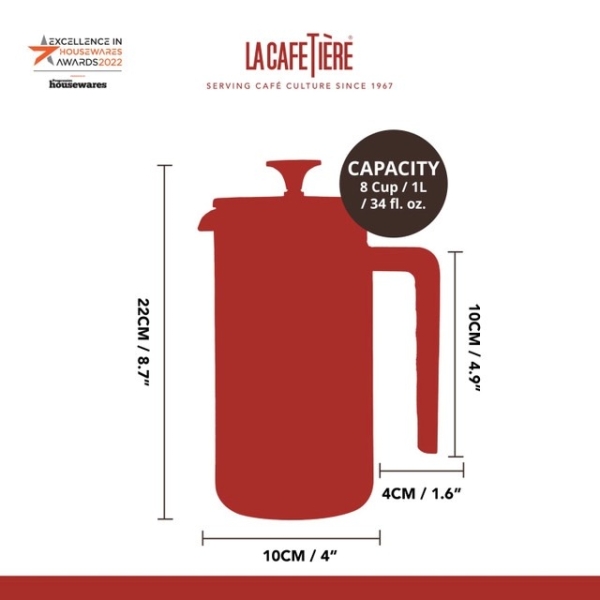 La Cafetière - Pisa Caffettiera Nera - 8 tazze