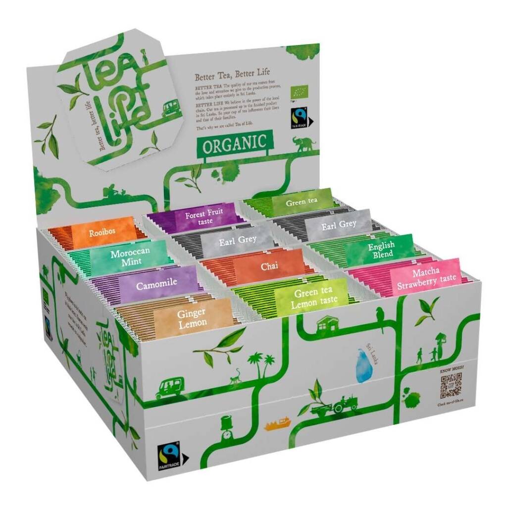 Assortimento espositore - Biologico & Fairtrade - Tea of Life - 120 bustine di tè