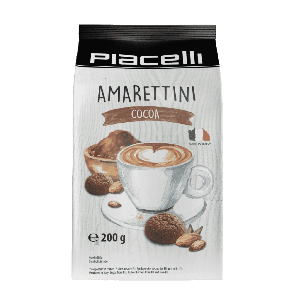 Amarettini al cacao - biscotti italiani amaretti - 200 grammi