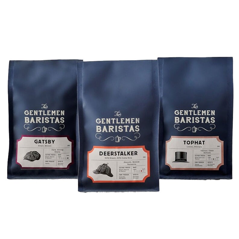 The Gentlemen Baristas Espresso Starter Pack - chicchi di caffè - 3 x 250 grammi