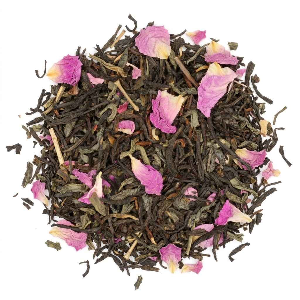 Rose Garden - tè nero e verde 100 grammi - Café du Jour tè sfuso