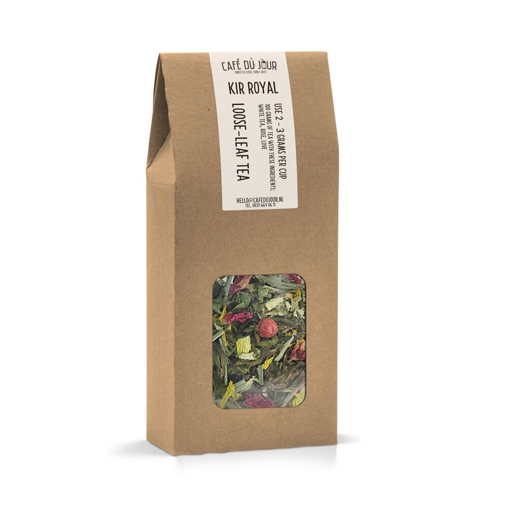 Kir Royal - Tè bianco 100 grammi - tè sfuso Café du Jour