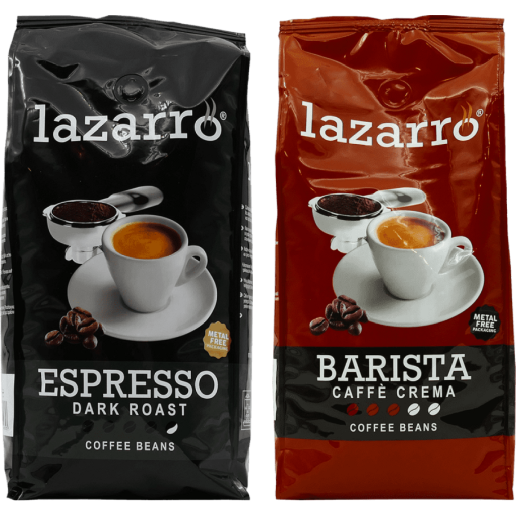 Lazarro Duo Chicchi - Dark Roast & Caffè Crema 2 x 1 kilo