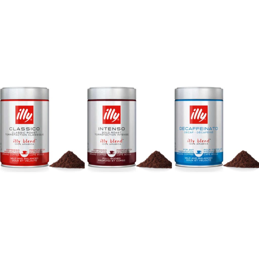 illy Confezione Degustazione Espresso con Decaffeinato - caffè macinato - 3 x 250 grammi