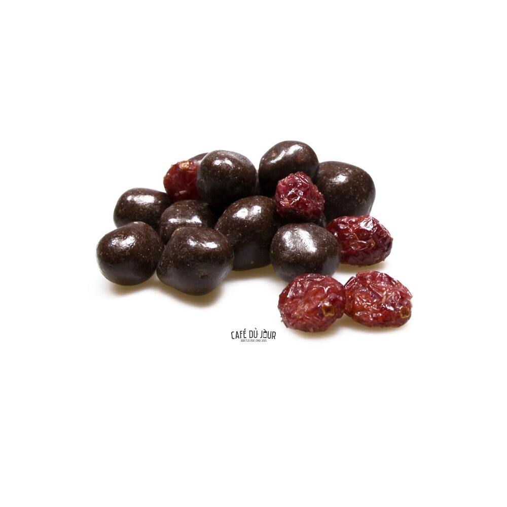 Cranberry in puro cioccolato fondente 250 grammi