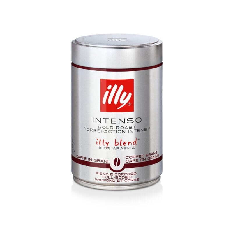 Illy chicchi di caffè tostatura scura (nero / intenso) 250 grammi