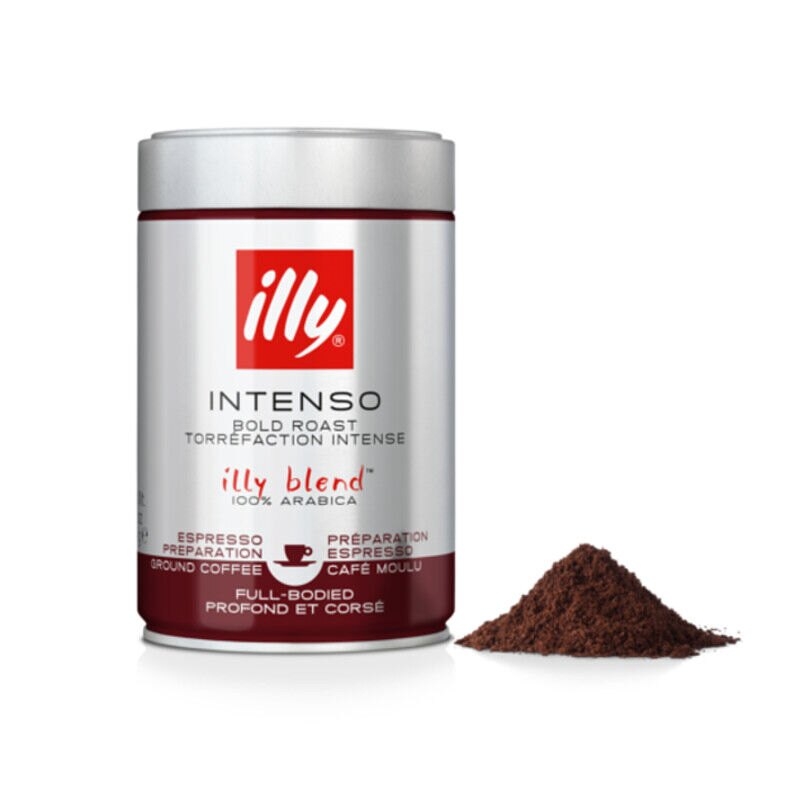 illy Intenso - Tostatura Scura Nero - Caffè Macinato 250 grammi