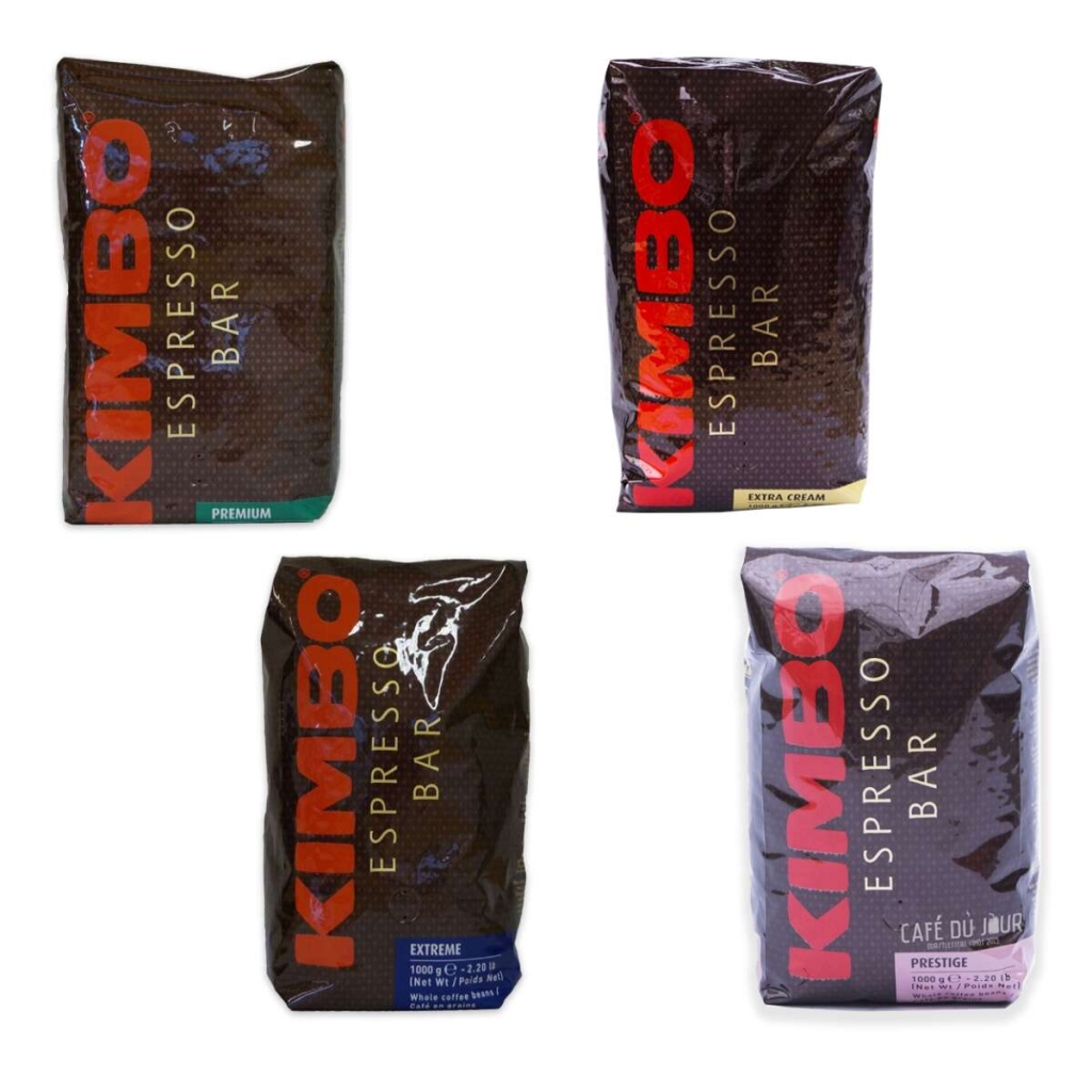 Kimbo chicchi di caffè confezione degustazione 4 x 1 kg