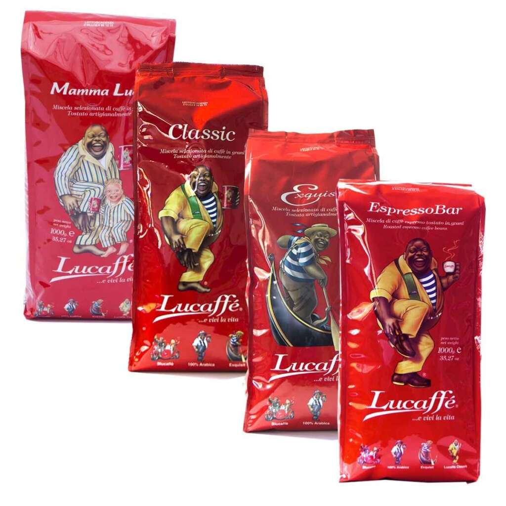 Lucaffé set degustazione - chicchi di caffè - 4 x 1 kg