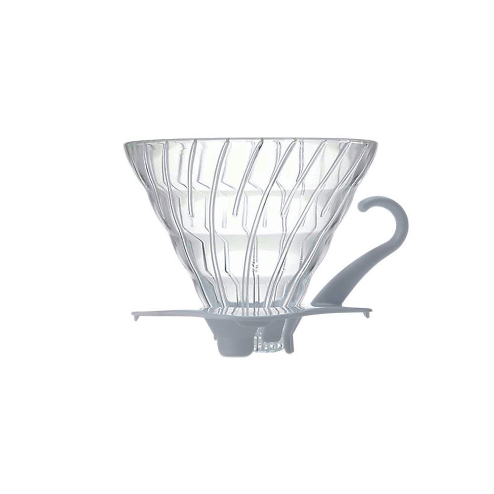 Hario V60 dripper - vetro con supporto bianco - misura 02 (VDG-02W)