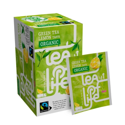 Tè verde al limone - Biologico ed equosolidale - Tea of Life - 25 bustine di tè