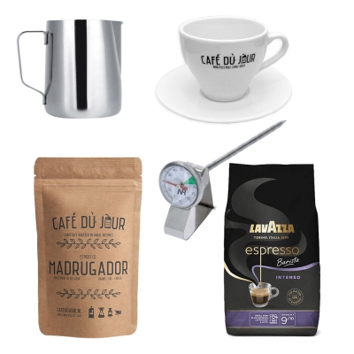 Pacchetto Iniziale - Cappuccino - accessori e 2 kg di chicchi di caffè