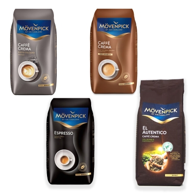 Confezione degustazione Mövenpick - caffè in grani - 4 x 1 chilo