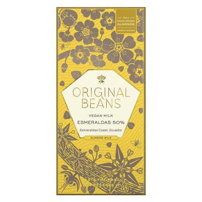 Data di scadenza breve: Original Beans - Esmeraldas Vegan Almond - Cioccolato al latte di mandorla al 50%