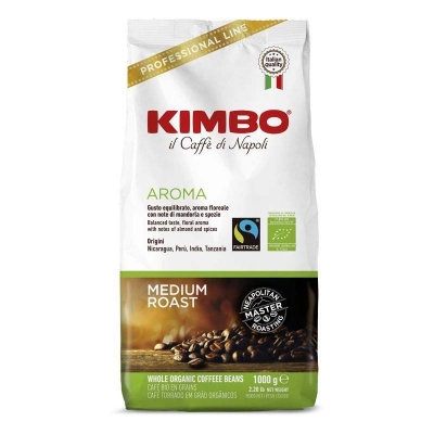 Kimbo Aroma Organic - caffè in grani - 1 chilo
