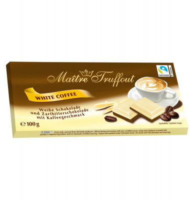 Cioccolato al caffè bianco - Cioccolato al caffè leggermente dolce - 100 grammi