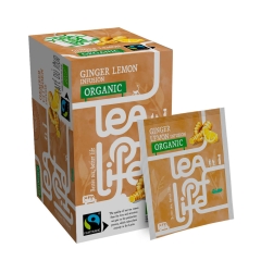 Infuso di zenzero e limone - Biologico ed equosolidale - Tea of Life - 25 bustine di tè