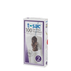 t-sac Filtri per tè No. 2 - per 100 x quattro tazze di tè