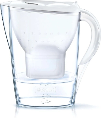 Brita - Caraffa filtrante Marella Bianca + 1 cartuccia Maxtra 2,4L