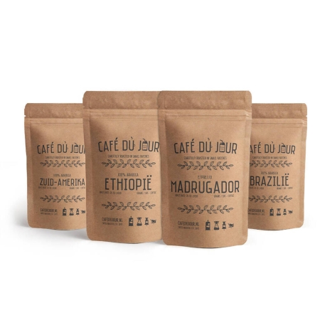 Confezione degustazione - Chicchi di caffè freschi - 4 x 330 grammi