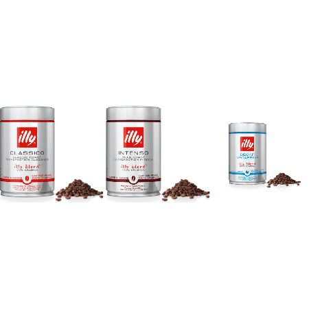 illy Confezione Degustazione Espresso con Decaffeinato - caffè in grani - 3 x 250 grammi