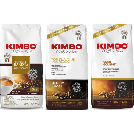 Kimbo Confezione Degustazione Delicato & Aromatico - 100% Arabica - 3 x 1 kg