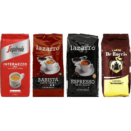 Selezione Espresso Italiano - 4 x 1 chilo di caffè in grani