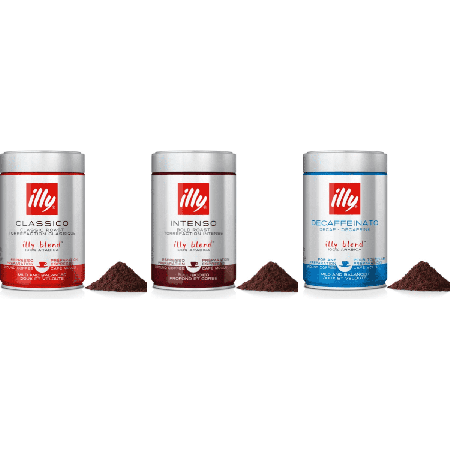 illy Confezione Degustazione Espresso con Decaffeinato - caffè macinato - 3 x 250 grammi
