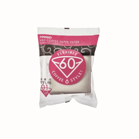 Filtri per caffè Hario V60 - misura 01 bianco - 100 pezzi