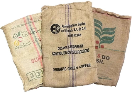 Sacchi di iuta usati per caffè (10 pezzi)