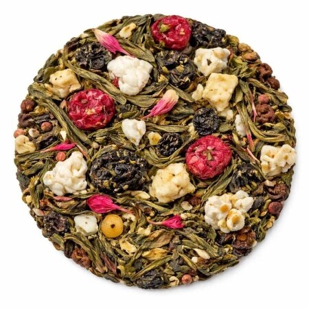 Popcorn Cherry Bliss - Tè verde 100 grammi - Café du Jour tè sfuso