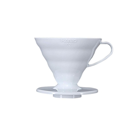 Hario V60 dripper - plastica bianca misura 02