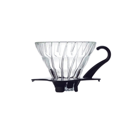 Hario V60 dripper - vetro nero - misura 01