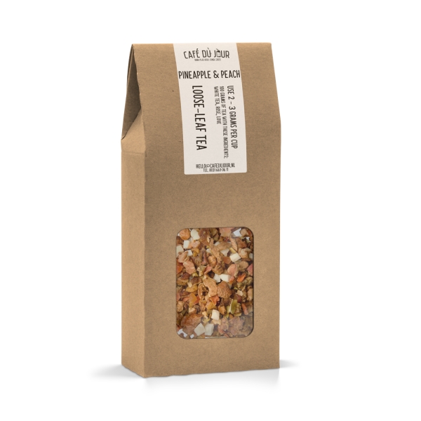 Ananas e pesca - tè alla frutta 100 grammi - Café du Jour Tè sfuso