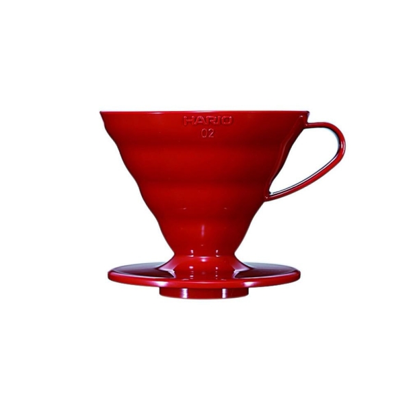 Hario V60 dripper - plastic rood - maat 02