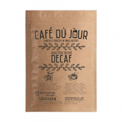 Café du Jour Single Serve Drip Coffee - Miscela Roasters DECAF - il caffè filtro in movimento!