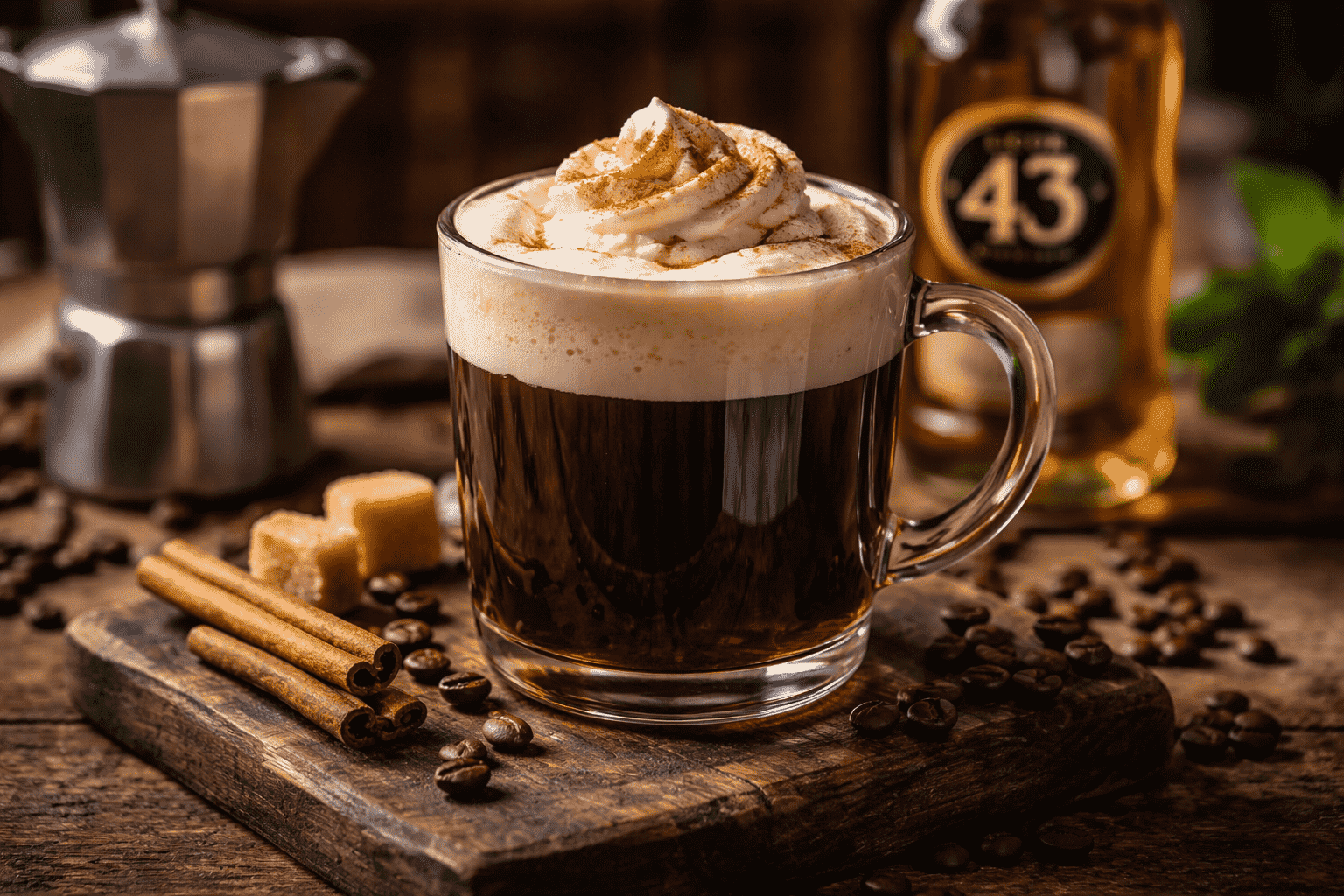 Liquore al caffè nel caffè spagnolo